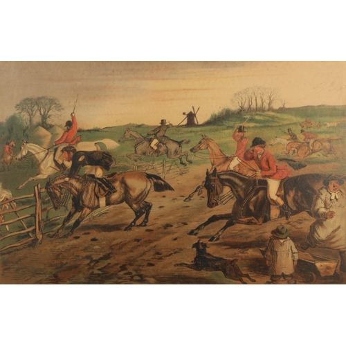 437 - John Leech (1817-1864)'Hunting Scenes'Four framed printsAll inscribedsmallest 38cm x 59cm... 