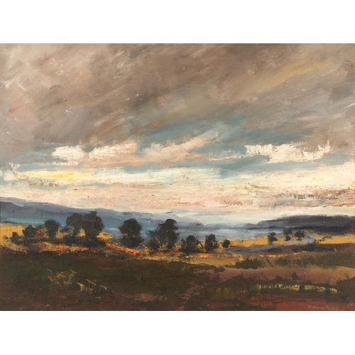 497 - M Holmes Pickup (Scottish 20th Century)Country LandscapeFramed acrylic on boardsigned and dated48cm ... 