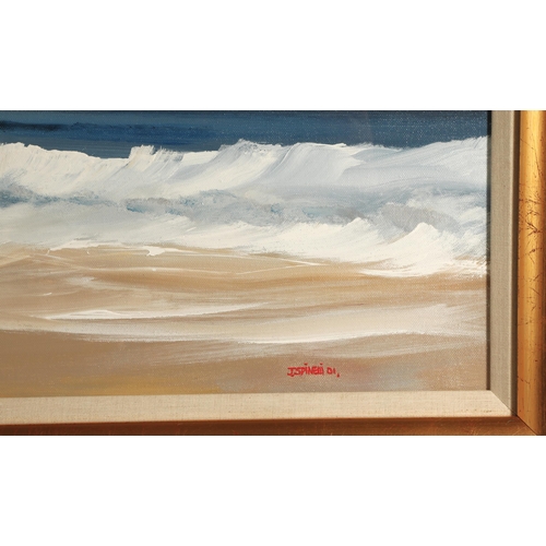 492 - Giovanni(John) Spinelli (Scottish 20th Century)Summer SeascapeGilt framed oil on canvassigned58 cm x... 