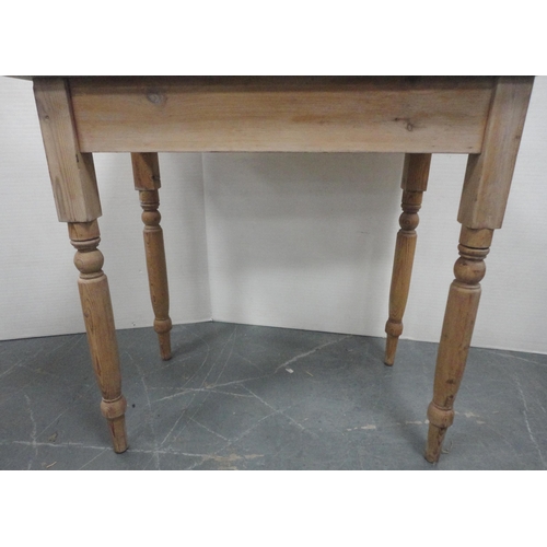 167 - Pine wash stand with marble top and tiled splash-back, 103cm high, 77cm wide and 46cm deep.