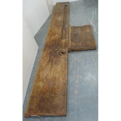 188 - Mahogany part bar top to include a large section, 415cm long, and a smaller, matching section.  (2)