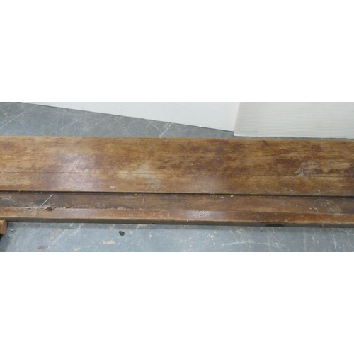 188 - Mahogany part bar top to include a large section, 415cm long, and a smaller, matching section.  (2)