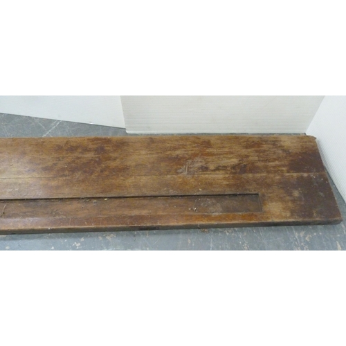 188 - Mahogany part bar top to include a large section, 415cm long, and a smaller, matching section.  (2)