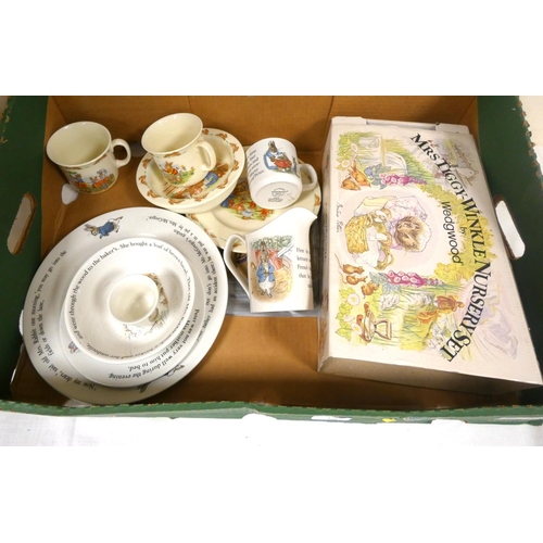 19 - Wedgwood Mrs Twiggy Winkle nursery set and other Beatrix Potter nursery ceramics.