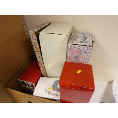 33 - Two boxes of miscellaneous including Christmas decorations, glassware etc