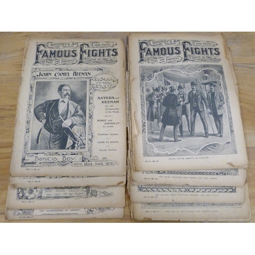 27A - Collection of original Shurey's Edition 'Famous Fights Past and Present' newspapers, c. early 20th c... 