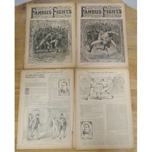 27A - Collection of original Shurey's Edition 'Famous Fights Past and Present' newspapers, c. early 20th c... 