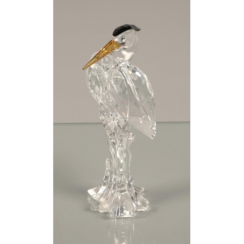 10 - Swarovski crystal heron, 15cm h, boxed