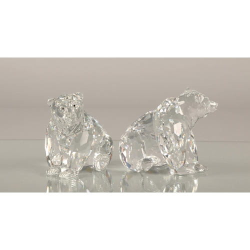 13 - Two Swarovski crystal bears, 7.5cm h, both boxed (2)