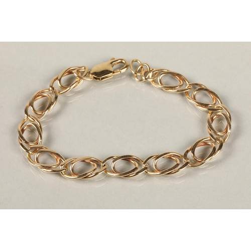 50 - 9ct gold chain bracelet, 12.7g