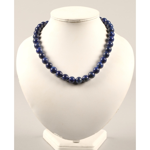 88 - Lapis Lazuli jewellery to include polished bead necklace with silver hardware, rough cut bead neckla... 