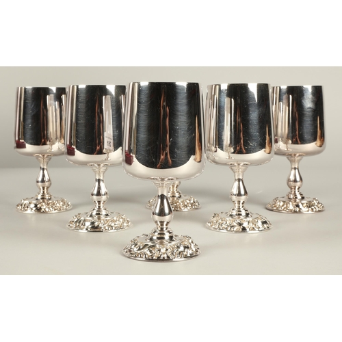 261 - Set of six Epns Barker and Ellis goblets in fitted Harrods case.