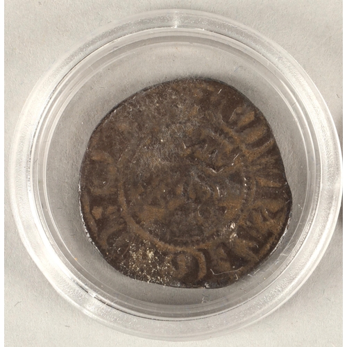 151 - Two Charles I pennies and a William IIII (IV) 1834 shilling