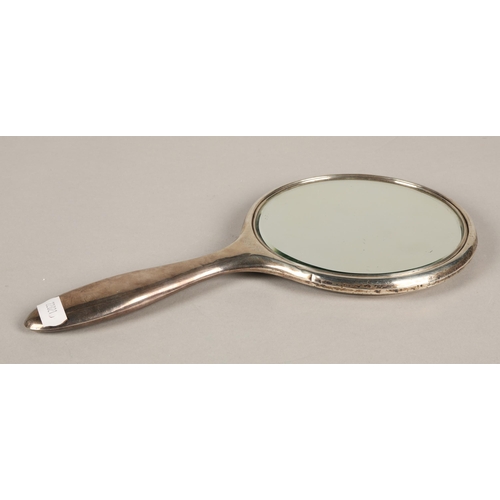 213 - Silver hand held mirror, Birmingham 1925