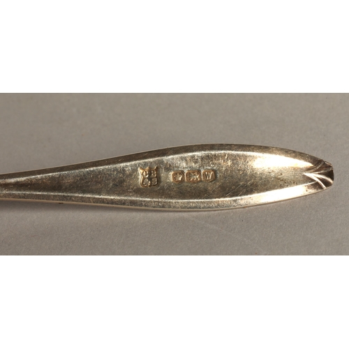 216 - Eleven silver teaspoons and a set of matching sugar tongs, Sheffield 1937, gross weight 145g