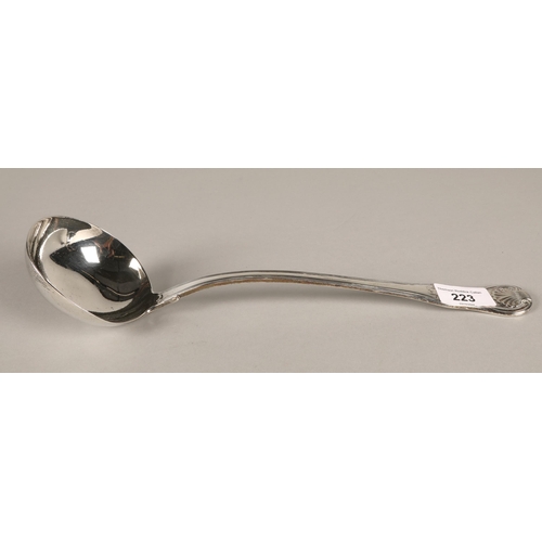 223 - Silver soup ladle, London c.1815, weight 290 g