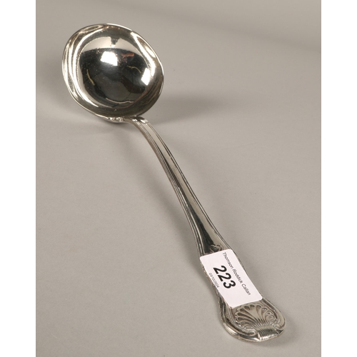 223 - Silver soup ladle, London c.1815, weight 290 g