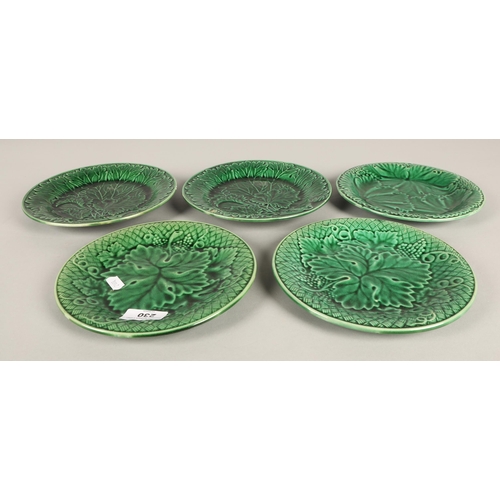 230 - Five Victorian leaf moulded plates 15cm.