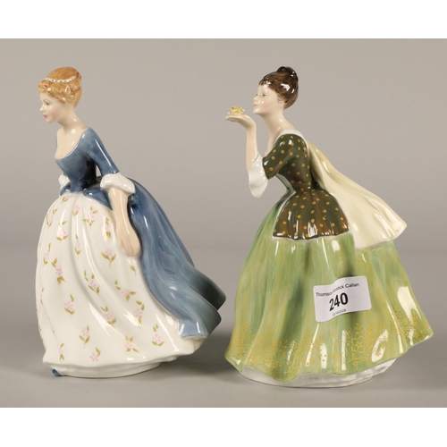 240 - Two Royal Doulton figures , Fleur HN2368, Alison HN2336.