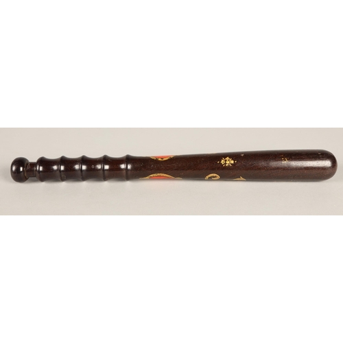 256 - 19th century Constable decorated truncheon.38cm