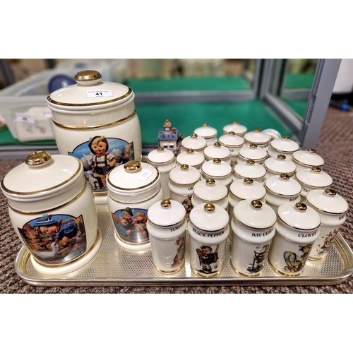 41 - Collection of M J Hummell storage and spice jars.