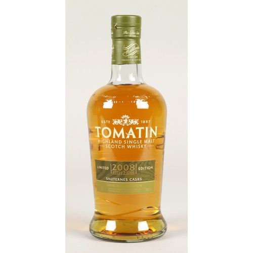 242 - Set of four Tomatin 2008 limited edition 12 years old non chill filtered highland single malt cask s... 