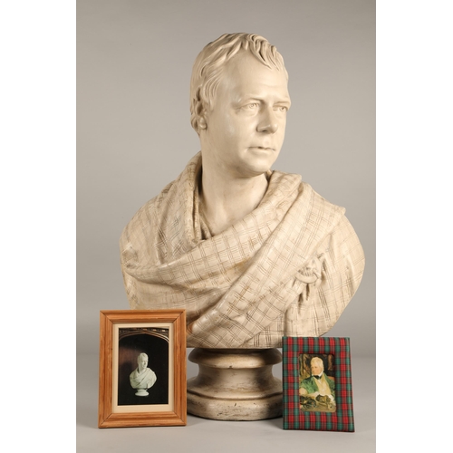 17 - Sir Walter Scott pottery bust, 79cm high.