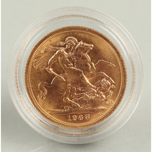 129 - Gold sovereign 1968