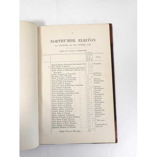 105 - NEWCASTLE DAILY JOURNAL (Pubs).  Poll-Books &c, County of Northumberland, Now First Printed... 