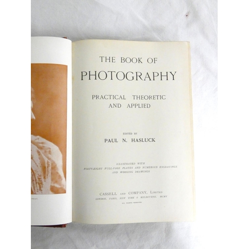 117 - HASLUCK PAUL N.  The Book of Photography. Plates & text illus. Half red calf. Cassell,... 