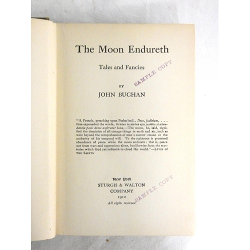 119 - BUCHAN JOHN.  The Moon Endureth, Tales & Fancies. Orig. dec. grey cloth, some wear to ... 