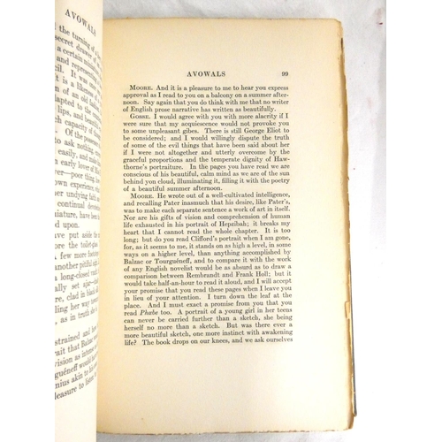 120 - MOORE GEORGE.  A Story-Tellers Holiday. 2 vols. Qtr. cloth, marbled brds. Each vol. with the label 