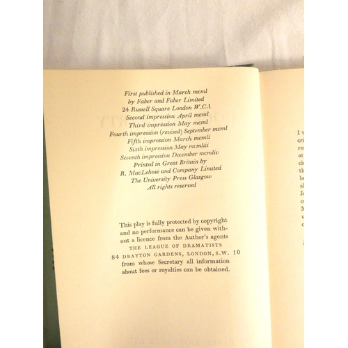 146 - FRY CHRISTOPHER.  10 various vols. (generally not 1sts); also 5 vols., T. S. Eliot.  ... 