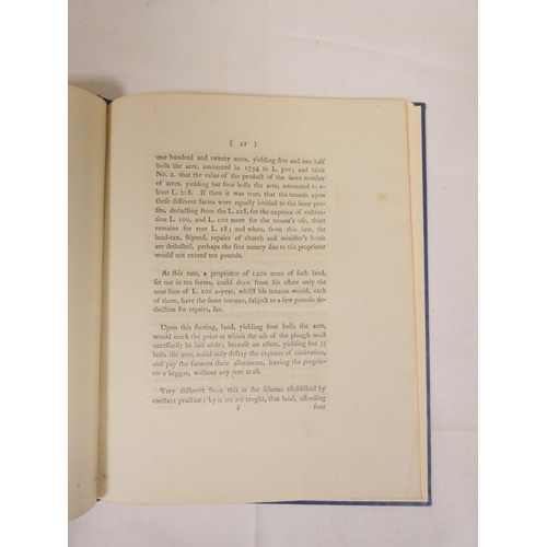 158 - WEDDERBURN ALEXANDER.  Essay Upon the Question What Proportion of the Produce of Arable La... 