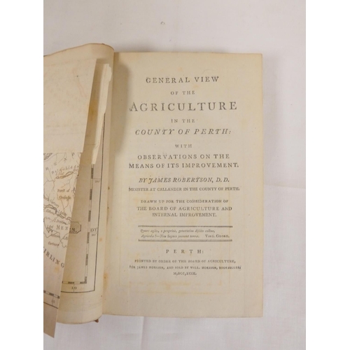 159 - ROBERTSON JAMES.  General View of the Agriculture in the County of Perth. 575pp. Eng. map,... 