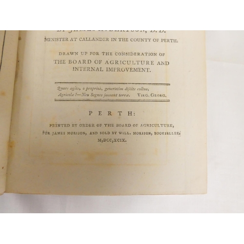 159 - ROBERTSON JAMES.  General View of the Agriculture in the County of Perth. 575pp. Eng. map,... 