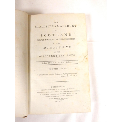 160 - SINCLAIR SIR JOHN.  The Statistical Account of Scotland Drawn up from the Communications of the... 