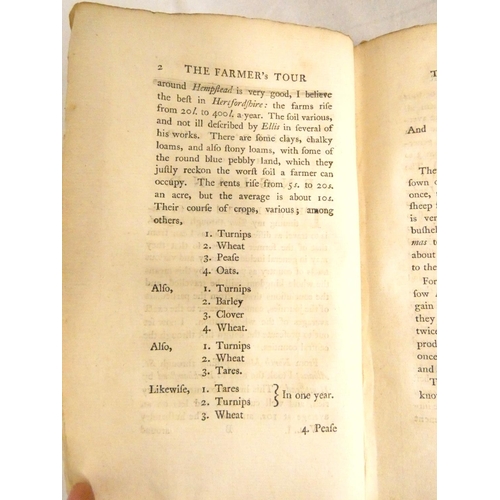 161 - (YOUNG ARTHUR).  The Farmer's Tour Through the East of England. 4 vols. 29 eng. plates (as requ... 