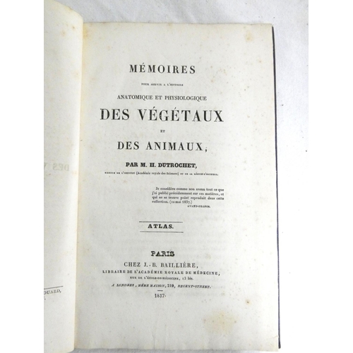 164 - DUTROCHET M. H.  Memoirs ... Anatomique et Physiologique des Végétaux et des Animaux. Atlas vol. wit... 