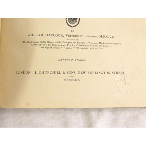 171 - HAYCOCK WILLIAM.  Horses, How They Ought to be Shod. 14 detailed litho plates. Square form... 