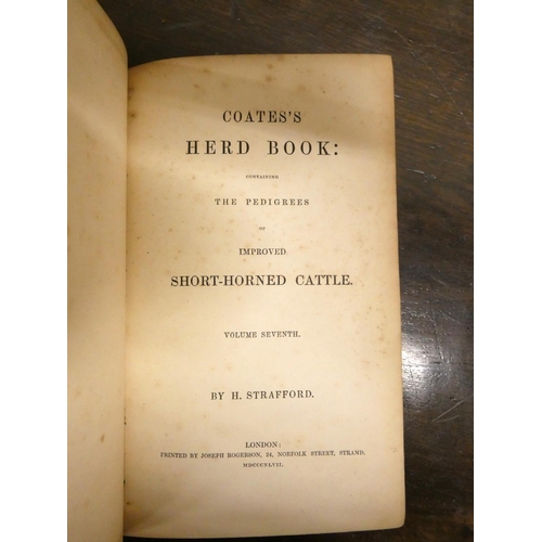 177 - Shorthorn Cattle.  Coates' Herd Books, vols. 4, 6, 7, 11, 14 to 18, 22 to 25 & 27 to 30. Varying... 