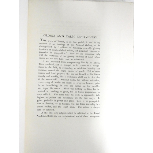 190 - TURNER & RUSKIN.  An Exposition of the Work of Turner for the Writings of Ruskin, edited ... by ... 