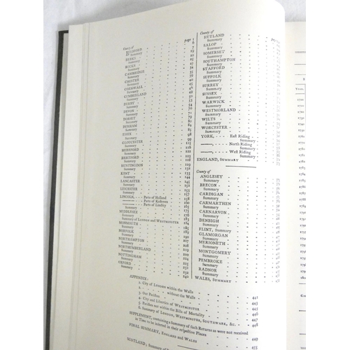 193 - British Parliamentary Papers.   Census Reports - 1801.  2 vols. Folio. Orig. blue clo... 