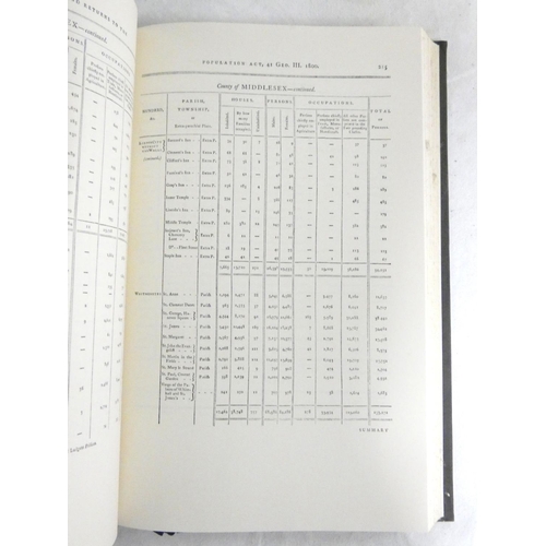 193 - British Parliamentary Papers.   Census Reports - 1801.  2 vols. Folio. Orig. blue clo... 