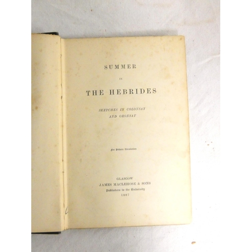 195 - (MURRAY FRANCES).  Summer in the Hebrides, Sketches in Colonsay & Oronsay. Numbered 38... 