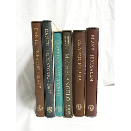 205 - FOLIO SOCIETY.  Blake's Jerusalem & 5 other quarto vols. in slip cases. Varying cond.... 