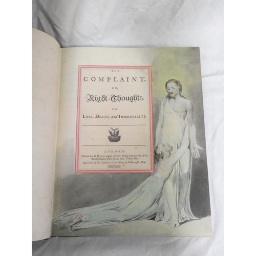 206 - BLAKE WILLIAM (Illus).  Young's Night Thoughts. Ltd. ed. 280/1,000. Two large quarto vols. in fine c... 