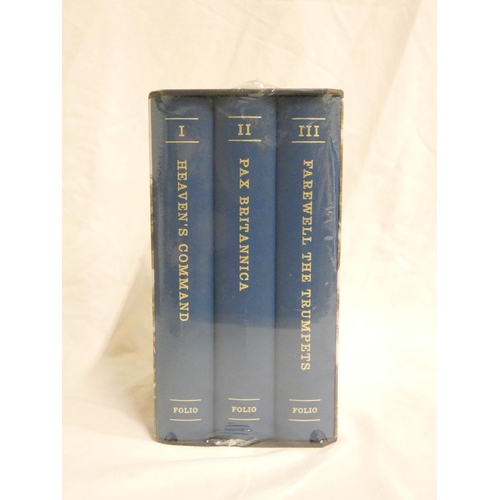 213 - FOLIO SOCIETY.  Jan Morris, Pax Britannica. 3 vols. in slip case. Unopened, in glassine wr... 