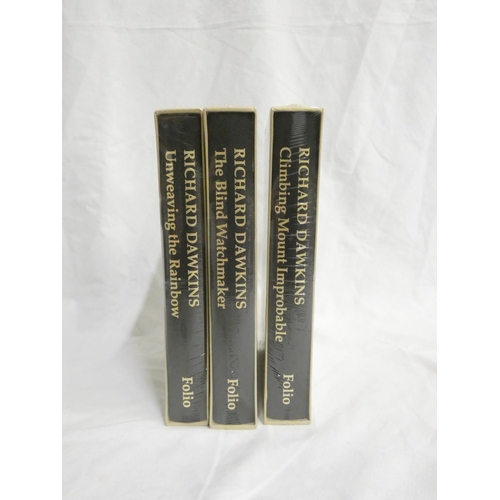 221 - FOLIO SOCIETY.  Richard Dawkins, Works. 3 vols. in slip cases. Unopened, in glassine wrapp... 