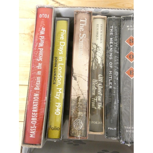 222 - FOLIO SOCIETY.  9 vols., WW1 & WW2, in slip cases. Unopened, in glassine wrappers.... 